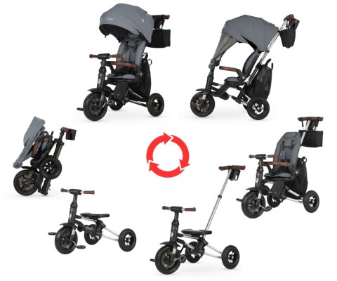 MILLY MALLY 6457 Qplay Rowerek Trójkołowy Nova Deluxe Grey