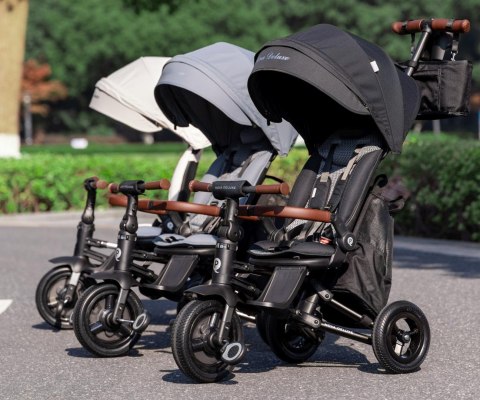 MILLY MALLY 6457 Qplay Rowerek Trójkołowy Nova Deluxe Grey