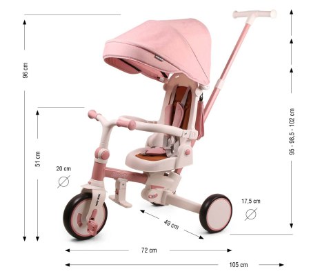 Milly Mally Rowerek Trójkołowy Zippy Pink