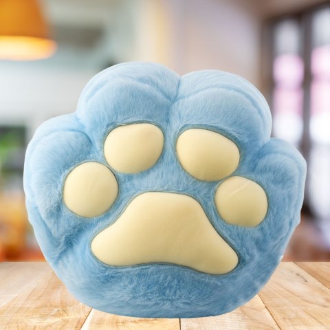 Pluszowa Poduszka Przytulanka Z Kieszenią Na Ręce Ogrzewacz Niebieska 40cm