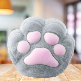 Pluszowa Poduszka Przytulanka Z Kieszenią Na Ręce Ogrzewacz Szara 40cm