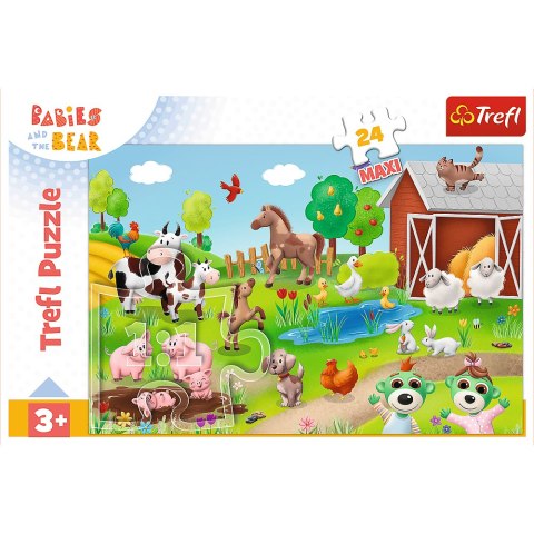 Puzzle - 24 maxi - Zwierzęta - Trefl 14372