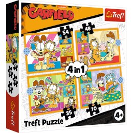 Puzzle - 4w1 (35, 48, 54, 70) - Garfield Kocha lasanię - Trefl 34673