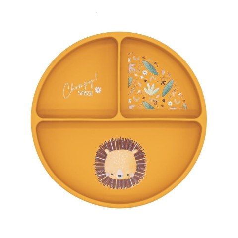 Talerz silikonowy z przyssawką Lew SASSI