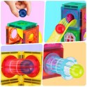 WOOPIE Klocki Magnetyczne Konstrukcyjne 3D Zestaw Edukacyjny Tor Kulkowy Kulodrom 42 el.