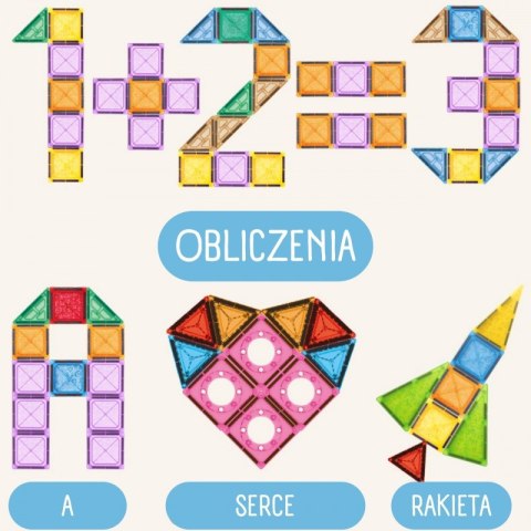 WOOPIE Klocki Magnetyczne Konstrukcyjne 3D Zestaw Edukacyjny Zamek Pojazdy110el..