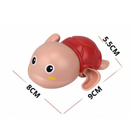 Woopie Żółw Żółwik Pływający Nakręcany Zabawka Do Kąpieli Różowy