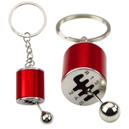Brelok Metalowy Do Kluczy Skrzynia Biegów Ruchoma Czerwony