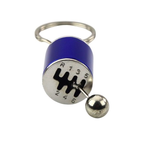 Brelok Metalowy Do Kluczy Skrzynia Biegów Ruchoma Niebieski