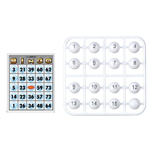 Gra Rodzinna Bingo Maszyna Losująca Klasyczna 80 Kulek 20 Kart