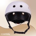 Kask M dla dzieci 3-7 lat - SUN BABY z lampką LED biały