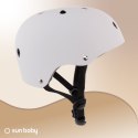Kask M dla dzieci 3-7 lat - SUN BABY z lampką LED biały