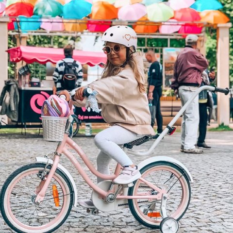 Kask M dla dzieci 3-7 lat - SUN BABY z lampką LED biały