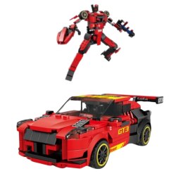 Klocki Konstrukcyjne Robot Auto 2w1 GT3 Czerwony 335 el.