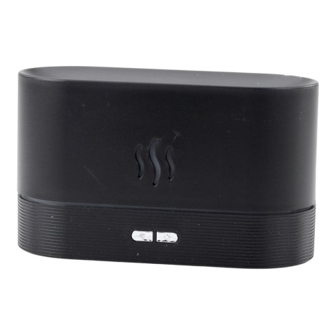 Nawilżacz Powietrza Dyfuzor Aromaterapia Efekt Ognia Kominek Czarny 180ml
