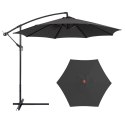 Parasol Ogrodowy Boczny Z Regulacją Pochyłu Pokrowiec 350 x 250cm Antracyt