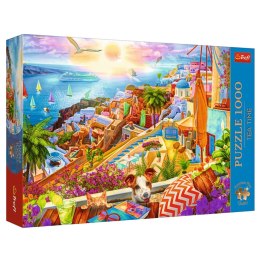 Puzzle - 1000 Premium Plus - Tea Time: Z wizytą na Santorini - Trefl 10842
