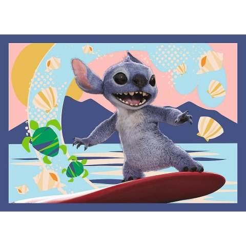 Puzzle - 4w1 - Wakacje na Hawajach - Disney Stitch Trefl 34666