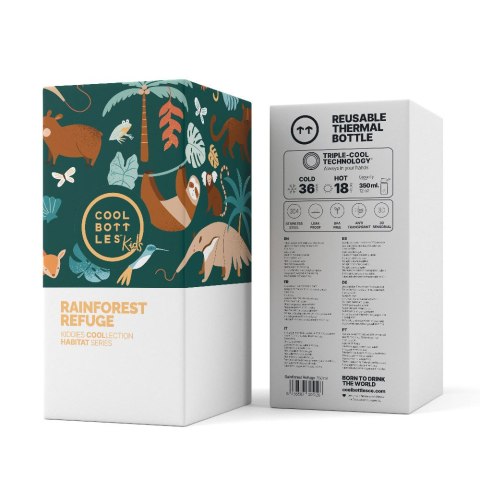 Cool Bottles Butelka termiczna Kiddies 350 ml Rainforest Refuge