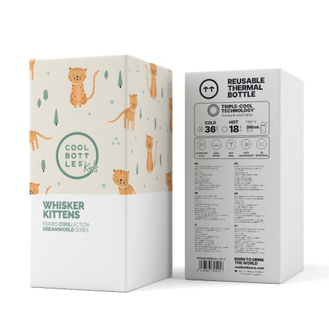 Cool Bottles Butelka termiczna Kiddies 350 ml Whisker Kittens