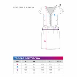 EWA 967873 LINDA Koszula ciążowa bordo S