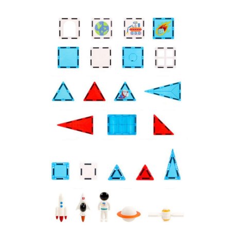 Klocki Konstrukcyjne Magnetyczne Okienka Kosmiczne 90 el.