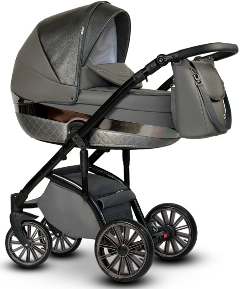MODO Exclusive 3w1 Wiejar wózek wielofunkcyjny z fotelikiem 0-13kg - 05 Obsidian