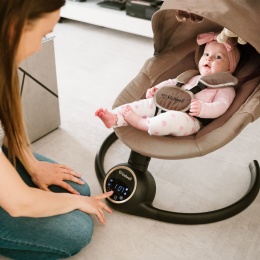 REVE Kidwell Bujaczek leżaczek elektryczny 2w1 - Beige/Gold