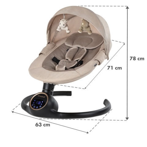 REVE Kidwell Bujaczek leżaczek elektryczny 2w1 - Beige/Gold