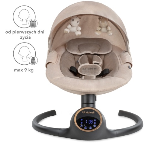 REVE Kidwell Bujaczek leżaczek elektryczny 2w1 - Beige/Gold