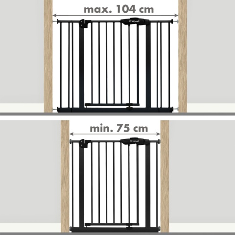 Guarda Black Kidwell Bramka zabezpieczająca 74-104 cm - czarna