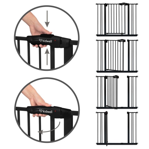 Guarda Black Kidwell Bramka zabezpieczająca 74-104 cm - czarna