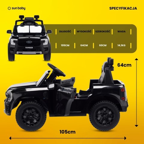 Jeździk akumulatorowy Ford - czarny