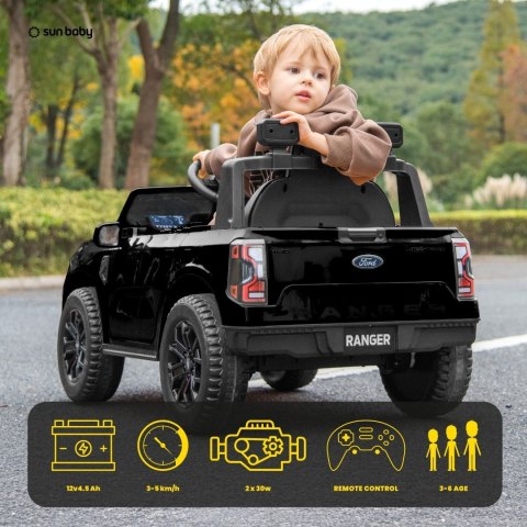 Jeździk akumulatorowy Ford - czarny