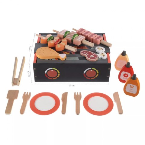 BBQ zestaw drewniany do grillowania