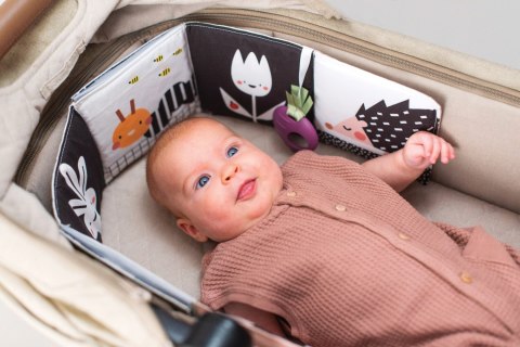 Dwustronna Książeczka Sensoryczna Urban Garden - Stymulacja Wzrokowa i Rozwój Zmysłów dla Maluchów