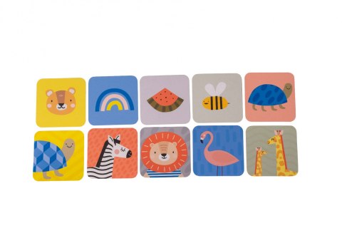 Ilustrowane Karty Savannah z Lusterkiem - Zestaw Edukacyjny dla Niemowląt