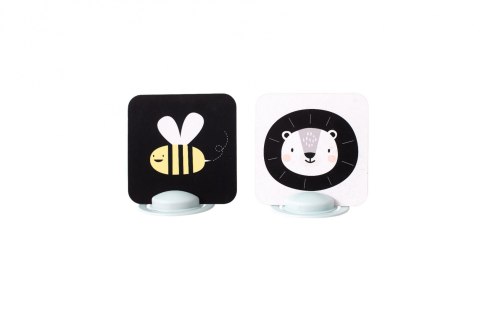 Ilustrowane Karty Savannah z Lusterkiem - Zestaw Edukacyjny dla Niemowląt