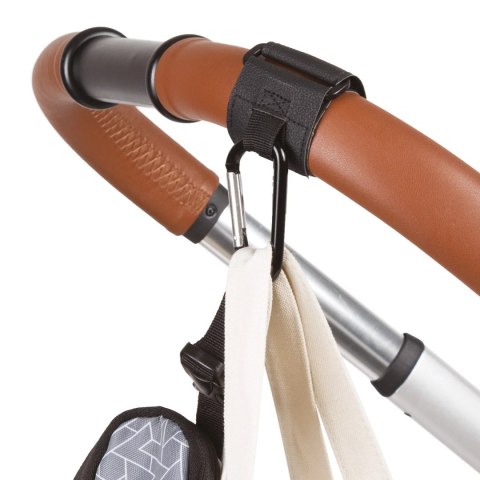 Karabińczyk na pasku skórzanym 2 szt