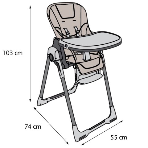 Krzesełko do karmienia VISION Purple Renolux - Wygoda i Bezpieczeństwo od Narodzin