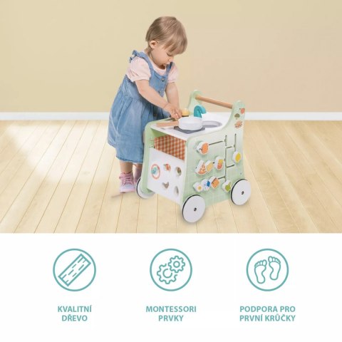 Kuchnia drewniana na kółkach Wood