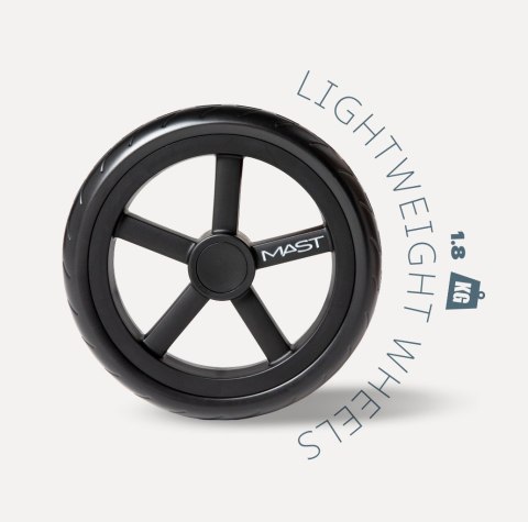 M.Twin x Wózek Bliźniaczy Mast Swiss Design - Blueberry, Koła Light, Regulowana Rączka