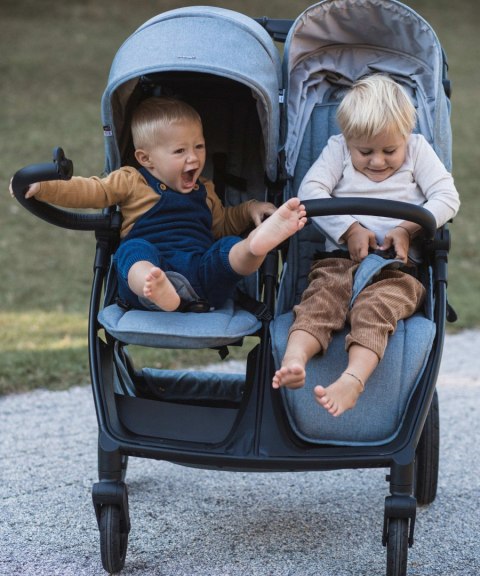 M.Twin x Wózek Bliźniaczy Mast Swiss Design - Glacier Lake, Koła HP, Stała Rączka