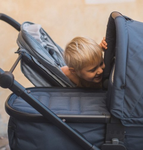 M.Twin x Wózek Bliźniaczy Mast Swiss Design - Glacier Lake, Koła HP, Stała Rączka