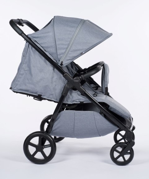 M.Twin x Wózek Bliźniaczy Mast Swiss Design - Glacier Lake, Koła Light, Stała Rączka