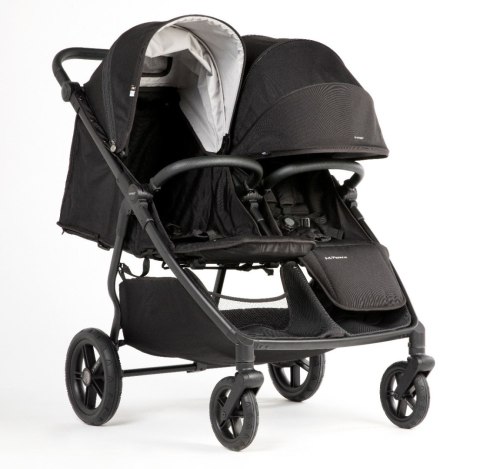 M.Twin x Wózek Bliźniaczy Mast Swiss Design - Onyx, Koła HP, Regulowana Rączka