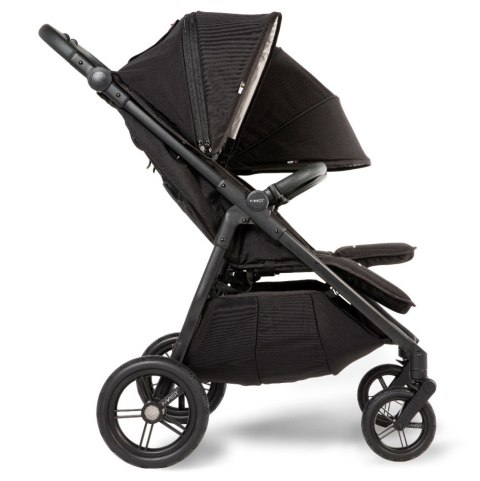 M.Twin x Wózek Bliźniaczy Mast Swiss Design - Onyx, Koła Light, Regulowana Rączka