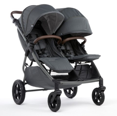 M.Twin x Wózek Bliźniaczy Mast Swiss Design - Volcanic Ash, Koła HP, Regulowana Rączka