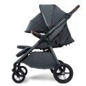 M.Twin x Wózek Bliźniaczy Mast Swiss Design - Volcanic Ash, Koła HP, Regulowana Rączka
