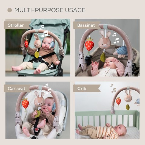 Muzyczny Pałąk z Króliczkiem - Zabawa i Rozwój w Podróży